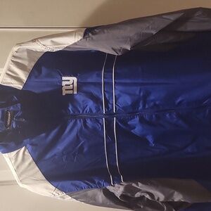 Dunbrooke Blue and Gray New York Giants Windbreaker Jacket